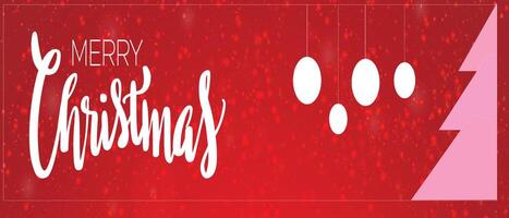 Christmas and New Year Wishes with Snowfall Red Design vector