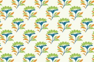 Seamless Floral Pattern Showcasing Abstract Botanical Flowers and Leaf Designs Perfect for Fashion Fabric and Digital Print Projects vector