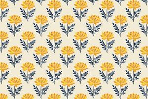 Seamless Floral Pattern Featuring Abstract Botanical Flowers and Leaf Designs for Fashion Fabric, Home Decor, and Versatile Digital Print Applications vector