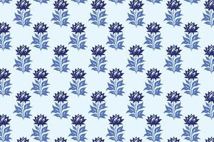 Seamless Floral Pattern Featuring Abstract Botanical Flowers and Leaves for Modern Fabric Prints and Digital Design vector