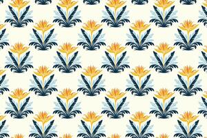 Seamless Multicolor Floral Pattern with Abstract Botanical Blossoms, Leaves, and Natural Elements for Modern Fashion Fabric and Digital Print Design vector