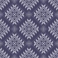 Ethnic tribal design with authentic Navajo and Aztec patterns Native American motifs inspired by traditional textiles blue geometric shapes seamless, repeating fabric modern decor and textile art vector