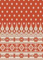 Traditional Native American pattern collection of red Navajo Aztec motifs, combining authentic ethnic patterns, zigzag stripe designs, and bohemian style for luxurious textile and home decor vector