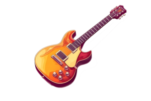 guitar isometric isolated on transparent background png