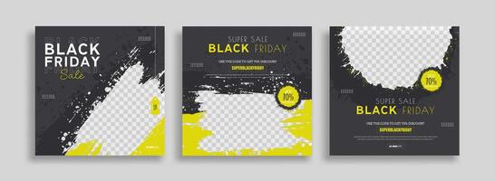 Black friday banner design set vector