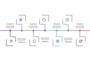 Creative concept for infographic with 7 steps, options, parts or processes. Business data visualization. vector
