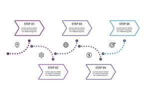 Creative concept for infographic with 5 steps, options, parts or processes. Business data visualization. vector