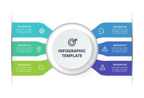 Creative concept for infographic with 6 steps, options, parts or processes. Business data visualization. vector