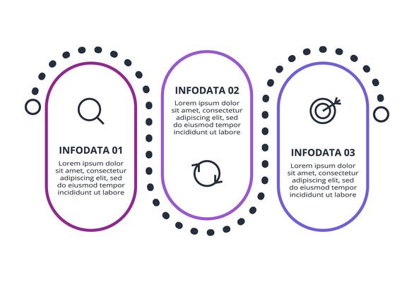 Creative concept for infographic with 3 steps, options, parts or processes. Business data visualization.