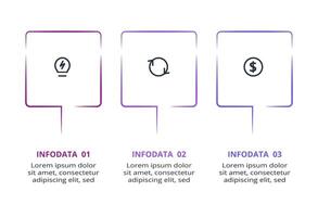 Creative concept for infographic with 3 steps, options, parts or processes. Business data visualization. vector