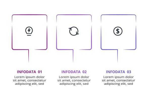 Creative concept for infographic with 3 steps, options, parts or processes. Business data visualization.