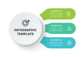 Creative concept for infographic with 3 steps, options, parts or processes. Business data visualization. vector