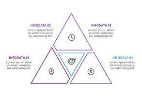 Creative concept for infographic with 4 steps, options, parts or processes. Business data visualization. vector