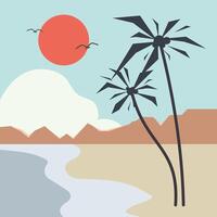 abstract beach view clear sky vector