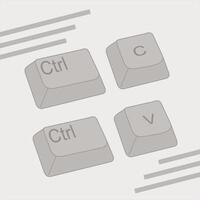 short cut computer keyboard button vector
