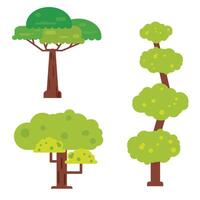 tree flat abstract cartoon collection vector