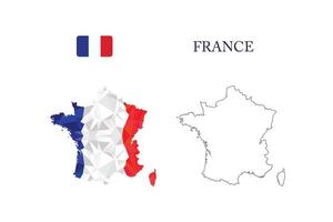 abstract polygonal map of france vector