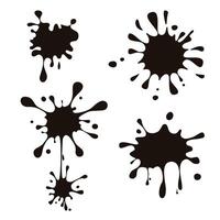 set of splatters paint drop vector