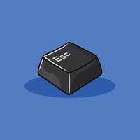 escape computer keyboard button illustration vector