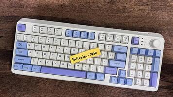 Concept of Patienten-Akte isolated on office desk. German Language it means Patient file photo