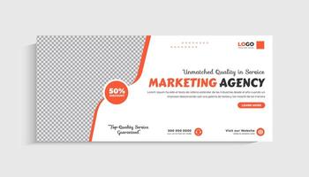 digital marketing cover design template vector