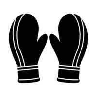 Winter Mittens Icon - Simple Illustration of Warm Gloves for Cold Weather vector