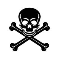 Skull and Crossbones Icon - Simple Illustration of a Warning Symbol vector
