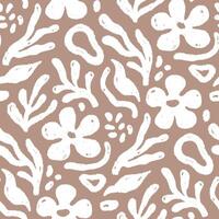 Abstract floral shape seamless pattern. Abstract modern floral leaf texture shape background. Organic modern boho nature contemporary seamless pattern. vector