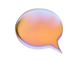 Bubble message, 3d online chat with speech or talk object for social media post. png