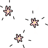 pink color flower with sparkle for decoration png