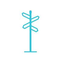 Direction sign icon. Isolated on white background. From blue icon set. vector