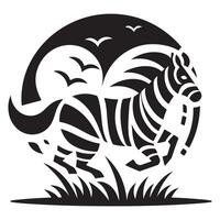 Zebra Silhouette Illustration vector