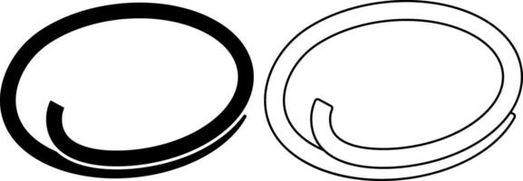 Circle cotter ring icon set vector