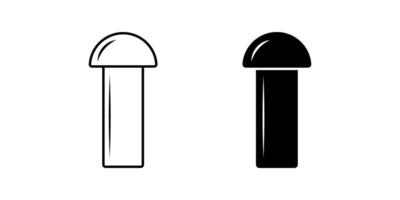 round head rivet or solid rivet icon set isolated on white background vector