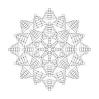 Mesmerizing Mandala coloring book page vector