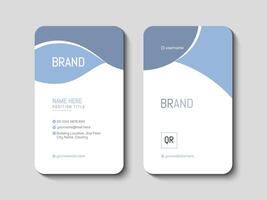 Modern vertical business card design template vector