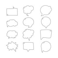 Speech bubble line icon collection. outline style. isolated illustration vector