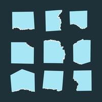 Torn paper icon collection. flat style elements. isolated illustration vector