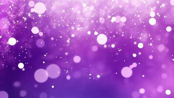 Abstract purple background with bokeh lights and sparkles. video