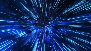 Abstract blue streaks and dots on a dark background, reminiscent of a star field. video