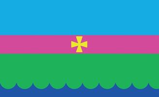 The of a Flag of Yampil Vinnitsa oblast vector