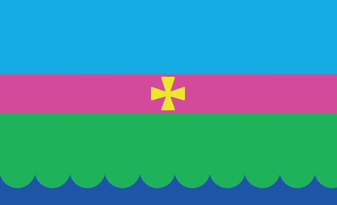 The of a Flag of Yampil Vinnitsa oblast