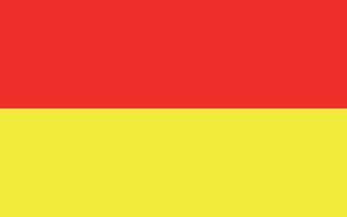 The of a Flag of Wroclaw. vector