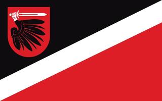 The of a Flag of Wombrzeg County vector