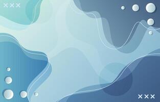 Abstract Blue Wavy Shapes Background vector