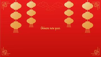 Chinese New Year Spring Festival significant event. Traditional red and gold abstract patterns. Design of invitation banner postcard. illustration. vector