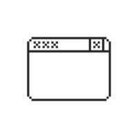 vintage corner frames in pixel art style vector