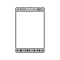 classic pixel UI window with frame design vector