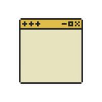 pixel art retro-themed border corners vector