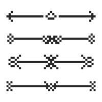 8-bit pixel style frame border vector